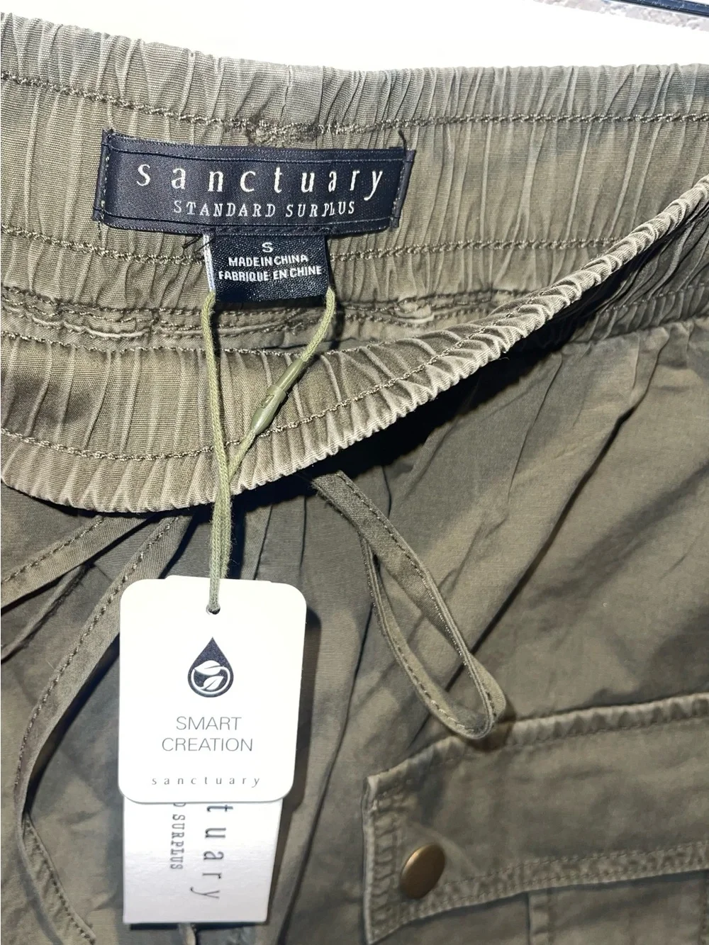 NEW Sanctuary Olive Green Cargo Mini Skirt, Small - Picture 7 of 8